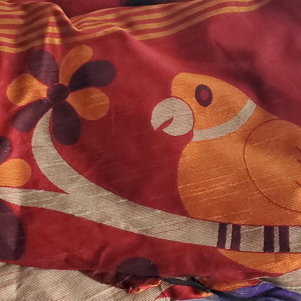 Rust saree - Picture 3 of 6